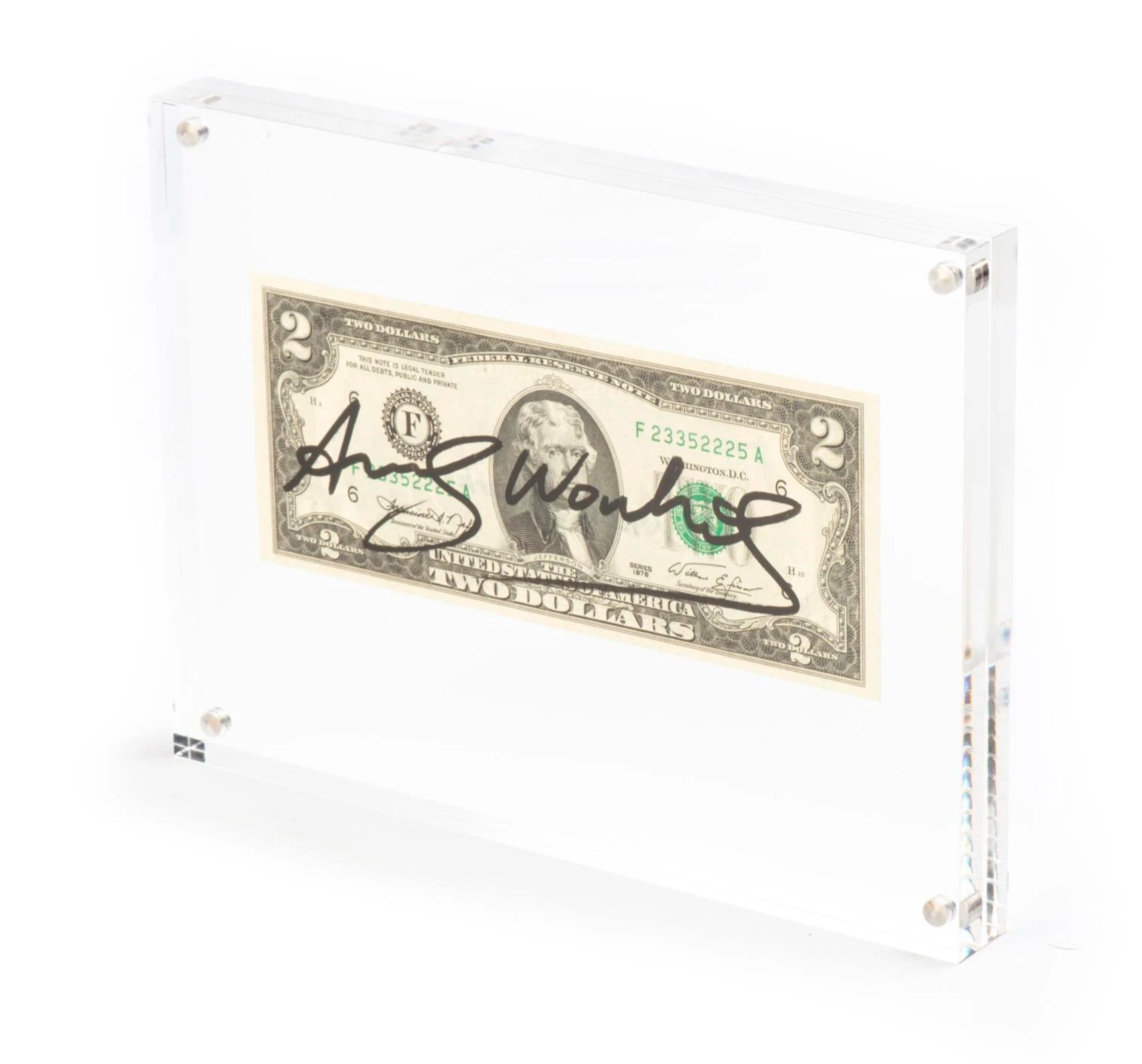 Signed Warhol Dollarbill